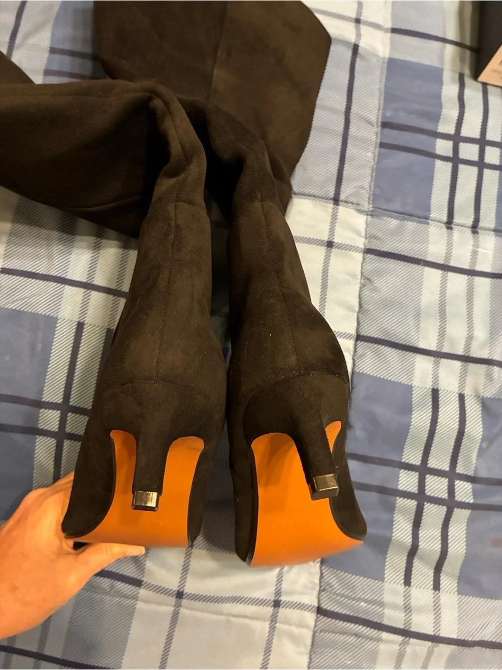 NWT Knee High Boots: 1.96 Inch Kitten Heel Pointed Toe Boot - Wide Calf size 8